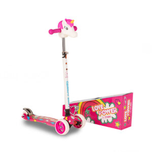 5875 Scooter Unicornio, Cuatro ruedas base de plastico, 6 Unid X caja