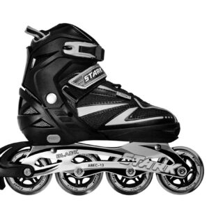 5749 Rollers Profesionales Black Extensibles, 3 Colores Combinados, Base Aluminio, ABEC-9. Caja X 6. (Sin Stock)
