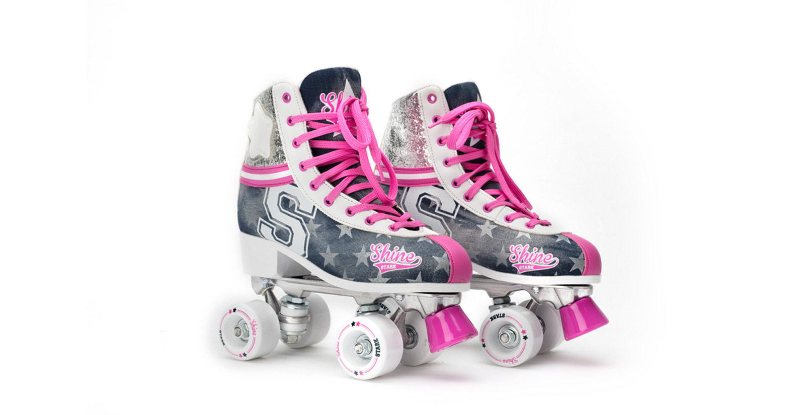 5818 Patines Shine , Talles Extensibles, Base Aluminio y Barra Estabilizadora. Caja X 5