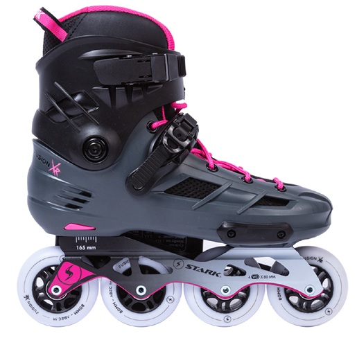 5772 Rollers Profesionales Fusion Xr Fijos ,Fucsia con Gris, Ruedas 4 x 100. Caja X 5