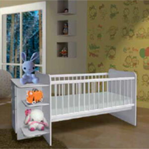 4101 Cuna con Comoda Blanco