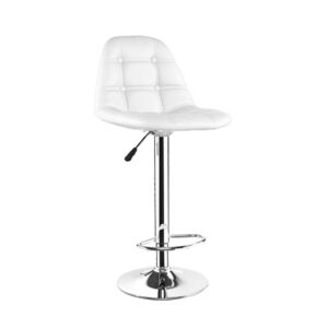 22700 Banqueta Tapizado Capitoné H310 Blanco, Cantidad X 2 Unidades