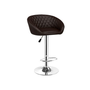 22650 Banqueta Tapizado Circular con Respaldo H311 Chocolate, Cantidad X 2 Unidades