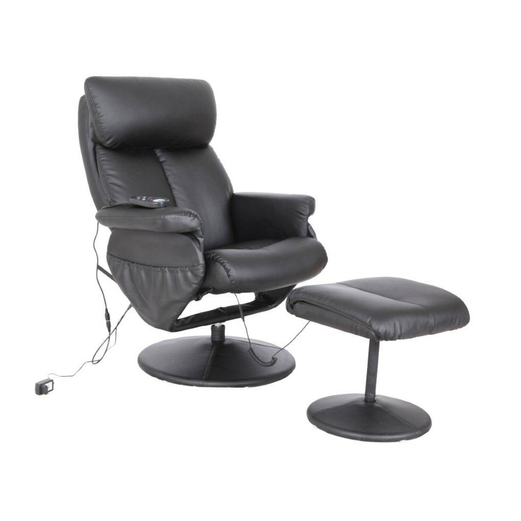 23100 Sillon Masajeador + Banqueta Negro
