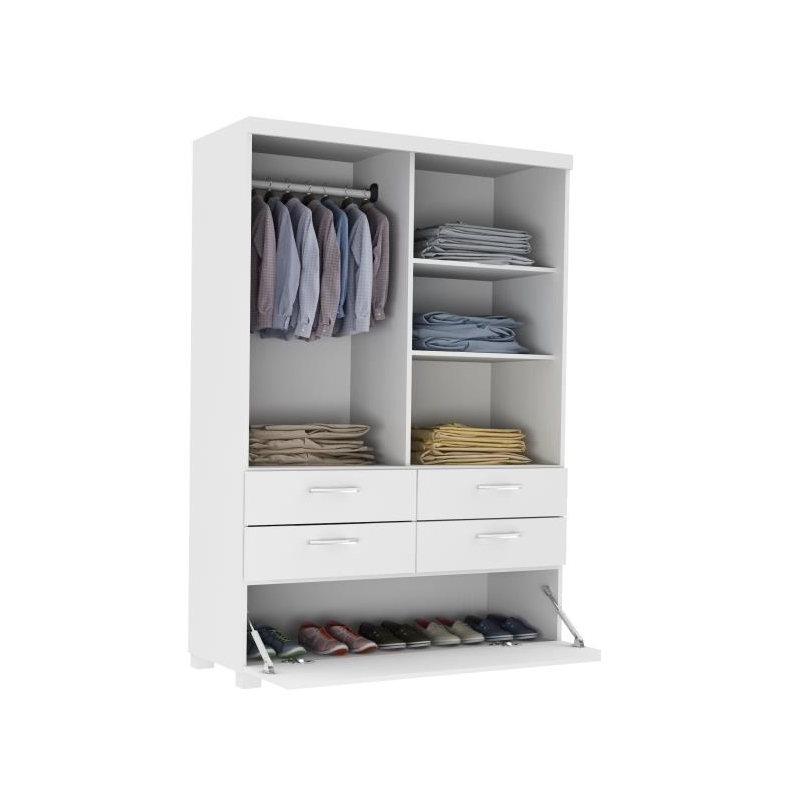 30705 Placard con patas Premium Con Espejo 1.20X2.10X0.60 Colores: Blanco, Gris, y Noce. - Imagen 2