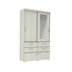 30705 Placard con patas Premium Con Espejo 1.20X2.10X0.60 Colores: Blanco, Gris, y Noce.