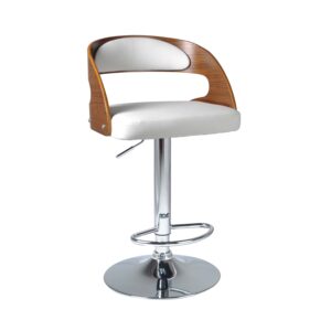 22030 Banqueta Premier Respaldo Madera Blanco o Negro