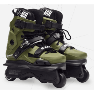 6215 Rollers Aggressive / Botas Freestyle Fijos / Gris Acero o Verde Mate Caja X 5