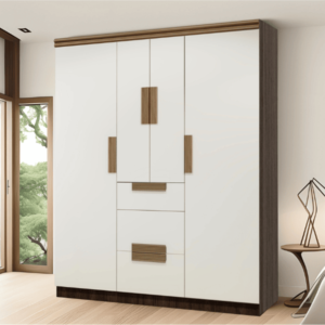 30400 Placard 1.60x2.00x0.47 Linea Molduras Color: Noce Mumbai - Coral y Kiev - Coral ( Sin Stock )