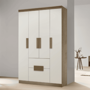 30300 Placard 1.20x2.00x0.47 Linea Molduras Colores: Noce Mumbai - Coral y Kiev - Coral