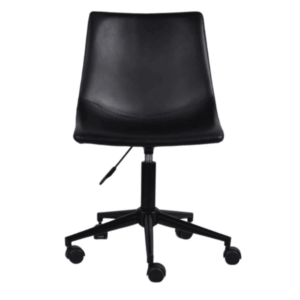 10380 Silla Oficina Todo Cuero Negro Cantidad X 2