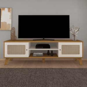 6370 Rack Charlotte Colores: Roble con blanco o Pino con blanco
