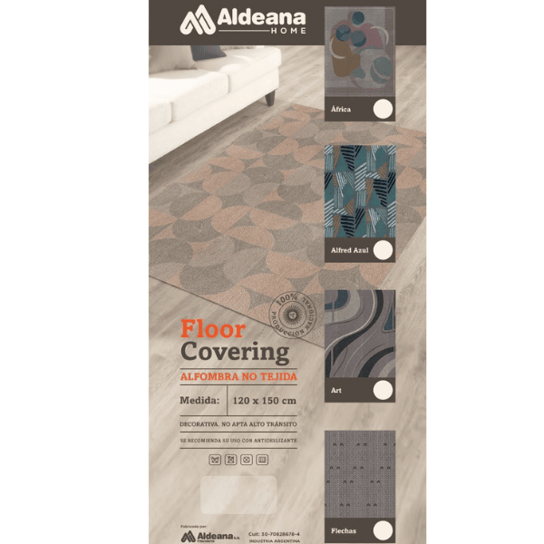 AL120 Alfombra Estampada Home Varios Africa/Alfred Azul/Art/Flechas Cantidad X 10