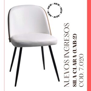7020 Silla Clara Cantidad X 2 Unidades Colores: Blanco y Negro