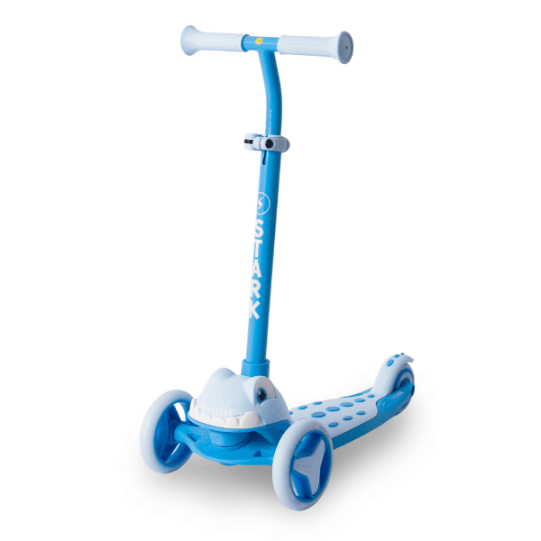 5831 Scooter Monsters Celeste 4 Ruedas, Ruedas con Luces 4 Uni X Caja
